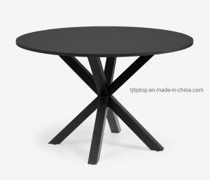 Small Dining Table with Black Legs Modern Circular Room Classic Designs Round Commercial
