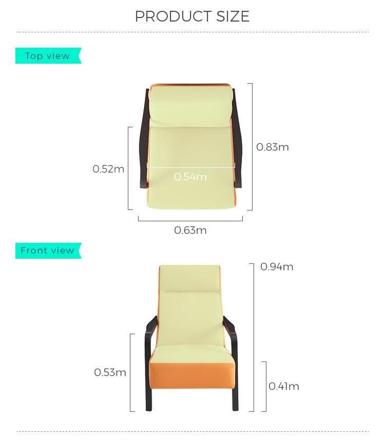 Linsy Modern Simple Lazy Leisure Sofa Chair Living Room Wooden Leg Sofa Chair Tdy40