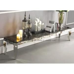 Modern Marble Top Stainless Steel Frame TV Stand (HW-0011-1T)