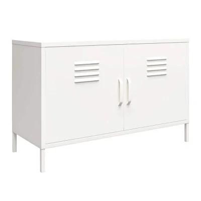 Living Room Furniture Design White Steel Storage Filing Cabinet Multifunctional Table TV Stand
