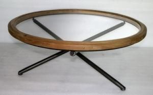 Wholesale Simple Glass Top Coffee Table with Kd Legs
