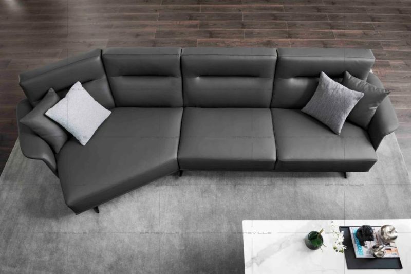 Foshan Factory Sectional Sofa Set Modern Living Room L Shape Leather Sofa Furniture