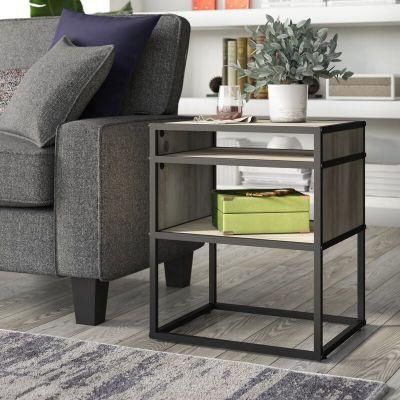 Modern 20 Inch Gray Wash Home Furniture Set Sofa Side Table Coffee Tables