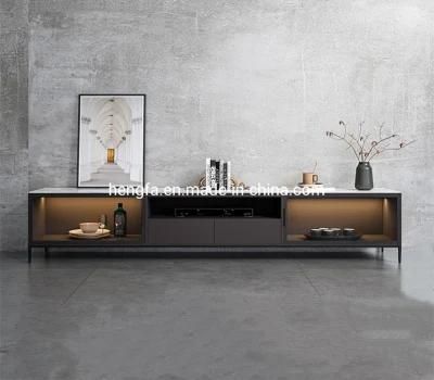 Modern Italian Minimalist TV Cabinet Modern Living Room Nordic Glass Drawer Marble TV Stand