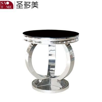 Modern Practical Stainless Steel Glass Small End Table
