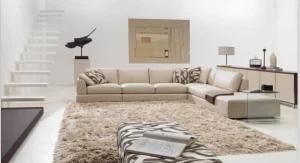 Living Room Couch with Leather Corner Sectional Sofa