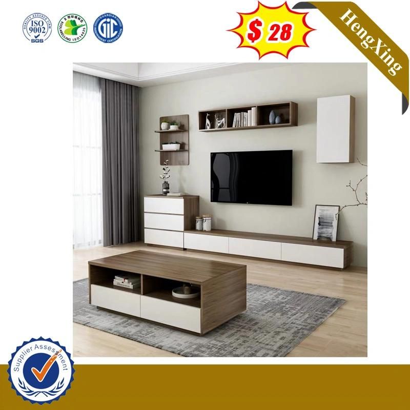 Modern Living Room Furniture Wooden Color Wall TV Stand Kitchen Coffee Table Cabinet Design with 3 Drawers