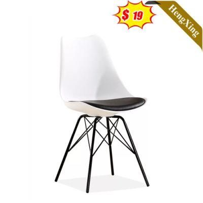 Modern Upholstered PP Plastic Coffee Shop Armless Living Room Dining Chair