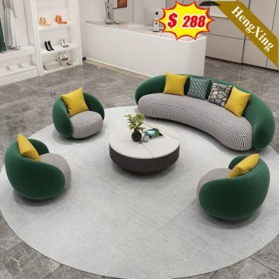 Modern High End Design Living Room Home Furniture Sofas Set Green Velvet Fabric Sofa