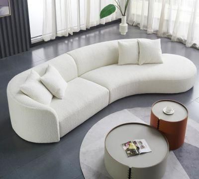 Contemporary Design Rock Shape Fabric Sofa for Living Room