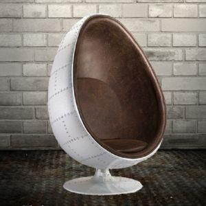 Industrial Style Aluminum Spitfire Egg Chair