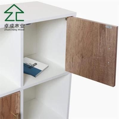 Wooden Storage Cabinet Living Room Nine Cube Bookcase Wall Shelf