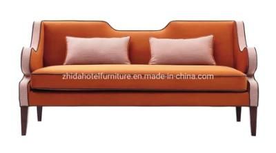 Modern Hotel Furniture Home Living Room Fabric Wooden Leg Sofa