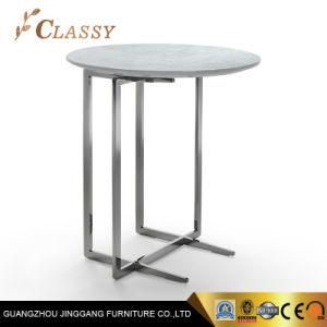Marble Coffee Tables Modern Metal Side Table with Steel Frame