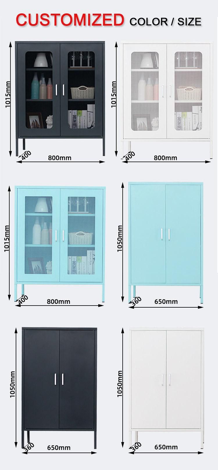 Home Hotel Furniture Blue Storage Cabinet Sideboard Buffet Cupboard