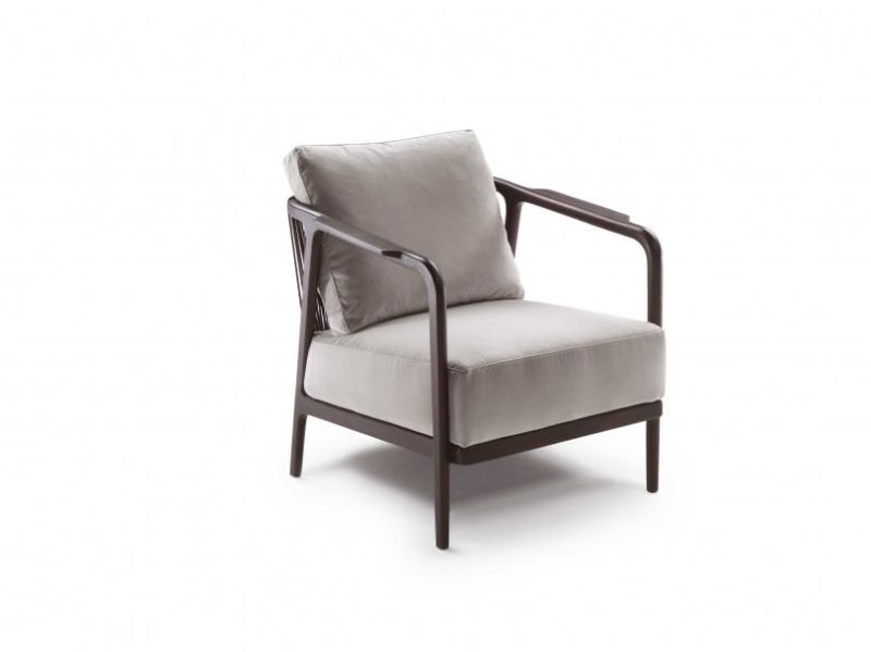Ffl-10 Leisure Chair, Wood with Fabric, Italian Design Leisure Chair in Home and Hotel