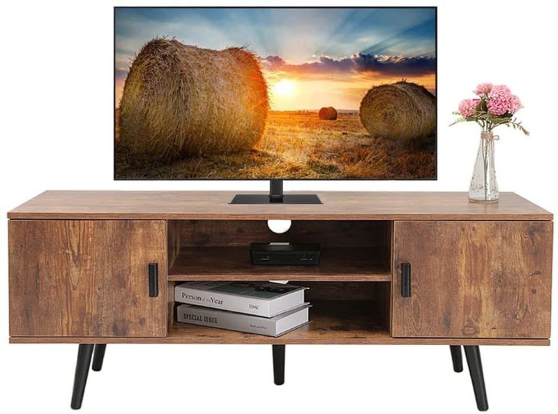 Modern TV Stand TV Cabinet TV Console with 2 Storage Cabinet for Living Room