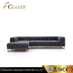 Living Room Sectional Velvet Sofa for Interior Design