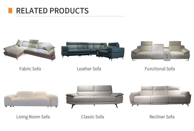 Modern Sectional Sofa European Style House Living Room Furniture 3 Seater Leather Sofa Made in China