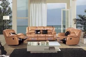American Style Living Room Comfortable Genuine Recliner Leather Sofa