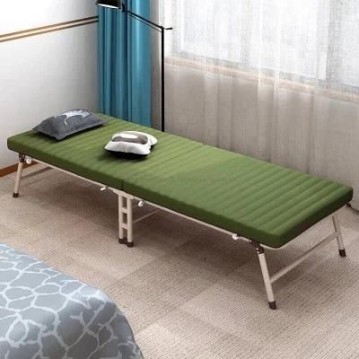 China Factory Small Single Person Folding Metal Bed