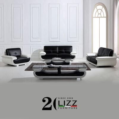 Wood Frame Sofa Modern Home Furniture Genuine Leather Sofa Sets