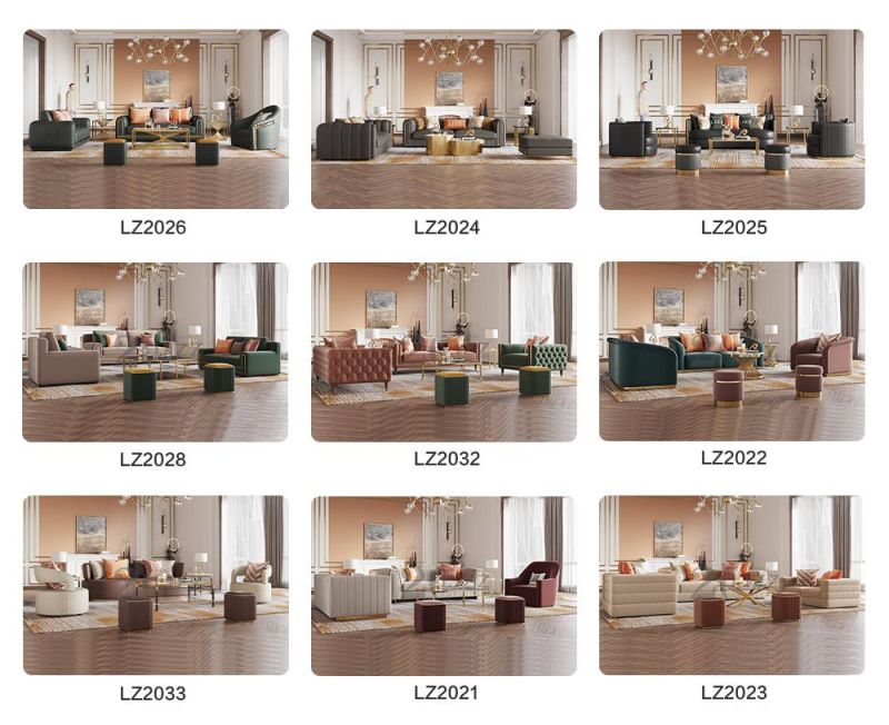 European Modern Designer Wooden Home Living Room Sofa Furniture Set Leisure Sectional Couches Sofa