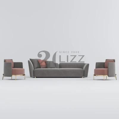 Luxury Modern Furntiure Set Sectional Leisure Velvet Fabric Floor Sofa for Home Living Room Hotel