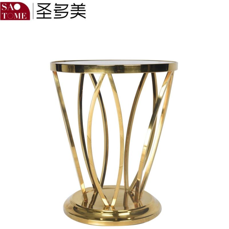 Modern Hot Selling Hotel Living Room Furniture Black Glass Round End Table