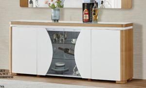 MDF Living Dining Room Dining Cabinet with Mirror Shelf Buffet Sideboard Modern Home Furniture