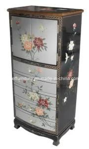 Hand Painted Oriental Art Decoration Furniture Lacquer Silver Cabinet