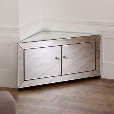 Venetian Mirrored Mirrored TV Wall Cabinet New Style Glass TV Table