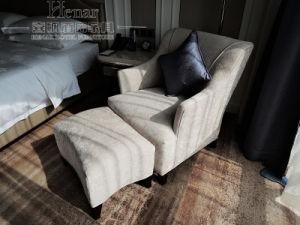 Popular Modern Hotel Cozy Lounge Sofa with Ottoman
