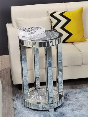 Mirrored Crushed Diamond Side Table