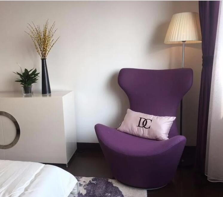 Indoor Furniture Lounge Chaise Chair with Footstool High Back