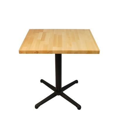 Solid Beech Wood Butcher Block Coffee Table with Crisscross Base 24X30inch