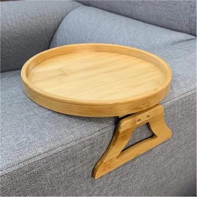 Bambo Side Tables Natural Bamboo Sofa Armrest Clip-on Tray