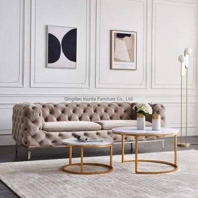 Nordic Simple Living Room Furniture Circular Storage Coffee Table