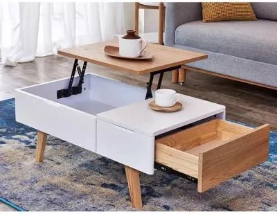 Lift-Top Storage Wooden Coffee Table