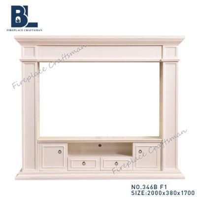 Hot Sale Wooden TV Stand with Evelctric Fireplace (346B)