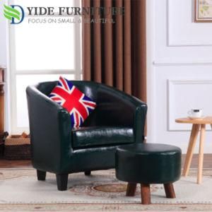 Wooden Frame Leather Fabric Sofa Chair Tub Chair in Hotel