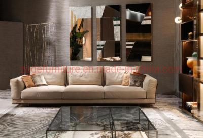 Zode Genuine Leather Luxury Italian Royal Nordic Modular Lounge Suite L Shape Corner Section Living Room Sofa
