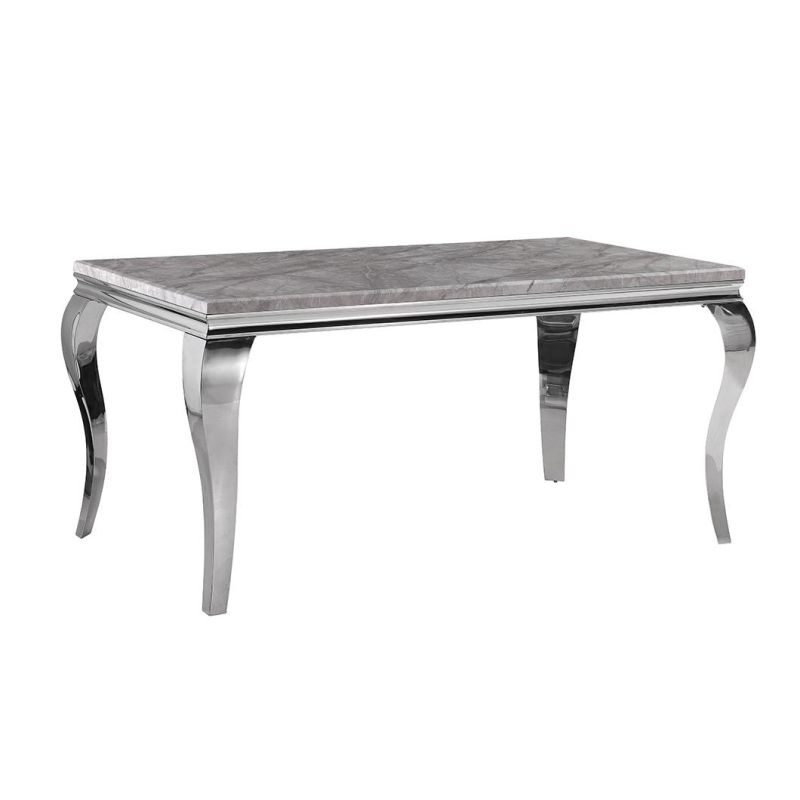 Home Living Room Furniture Modern Design Stainless Steel Marble Glass Top Coffee Table