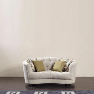 Two Seat Fabric Sofa with Button for Living Room Furniture