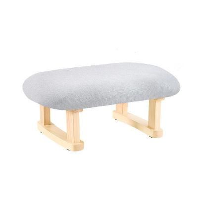 Hot Selling Solid Wood Sofa Stool Ottoman Fabric Low Stool