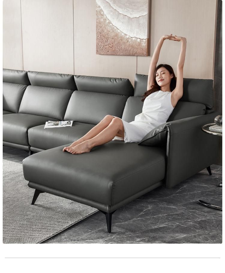 Linsy China Set Italy Leather Sofa with High Quality S186-a