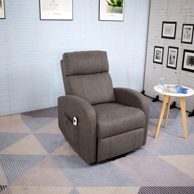 Jky Furniture Fabric Power Electric Lift Chair with Heating and Vibration Massage Function