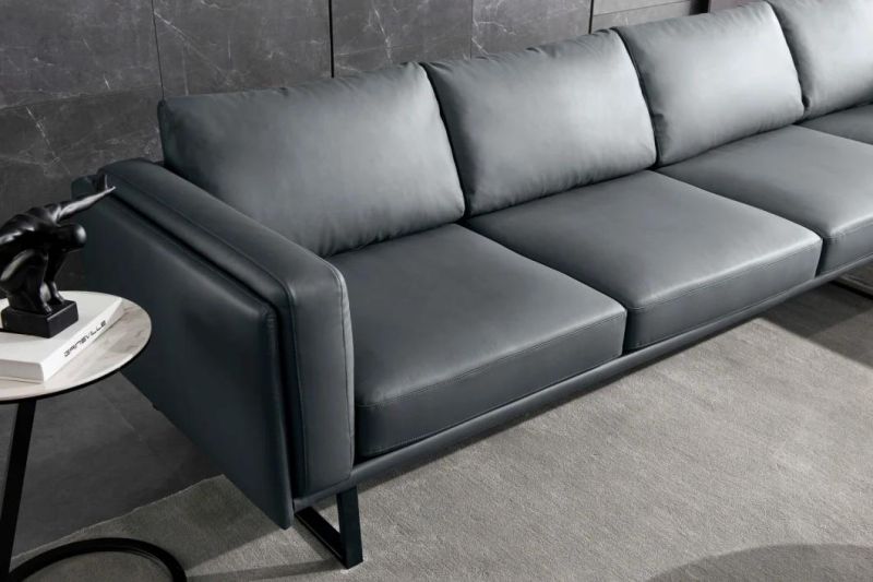 Modern Home Furniture Italy Furniture Leather Sofa Corner Sofa for Villa GS9037