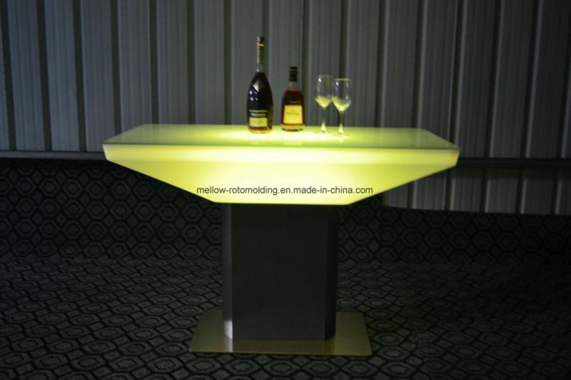 Square LED Plastic Glowing Tea Table