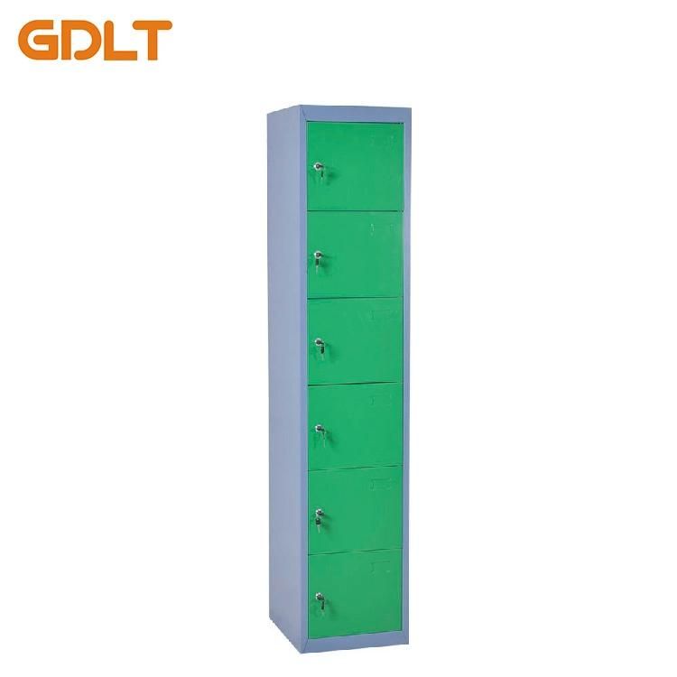 Gdlt Knock Down Structure Six Doors Steel Locker Metal Storage Locker Cabinet